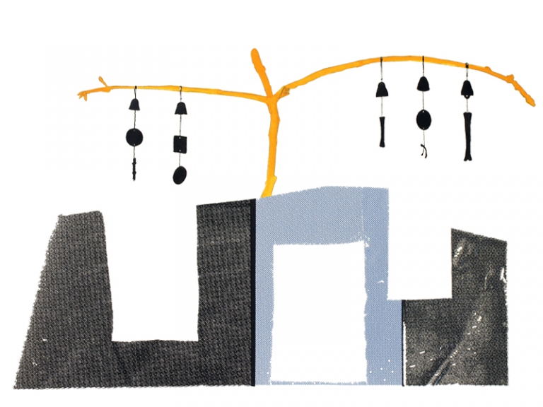 Casa, Laurie Anderson, Ink, Gouache, Collage on paper, 2010 Casa, Laurie Anderson, Ink, Gouache, Collage on paper, 2010