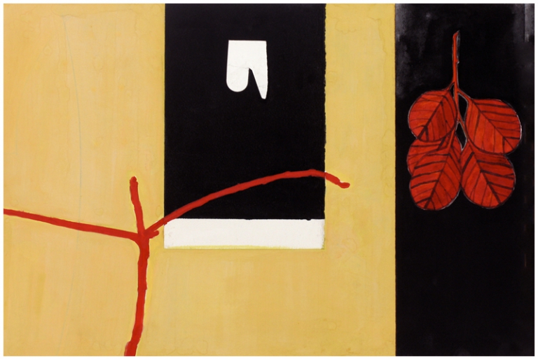 Red Leaf, Laurie Anderson, Gouache, collage on paper, 2009 Red Leaf, Laurie Anderson, Gouache, collage on paper, 2009