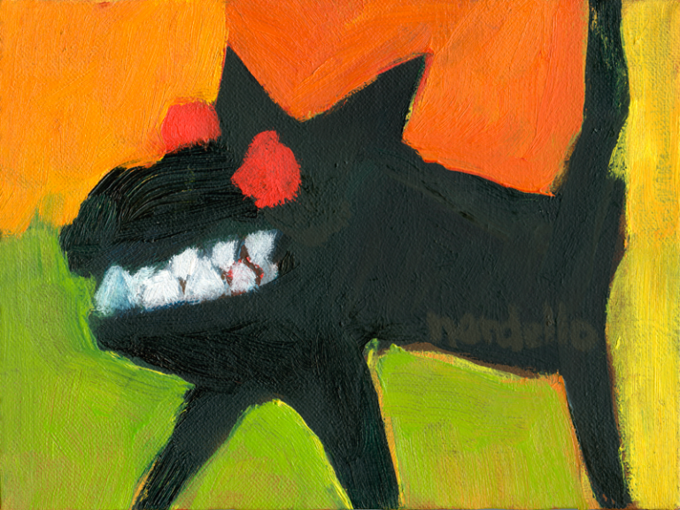 Sharkdog, Carrie Nardello, Oil on canvas, 6 in. x 8 in., 2010 Sharkdog, Carrie Nardello, Oil on canvas, 6 in. x 8 in., 2010